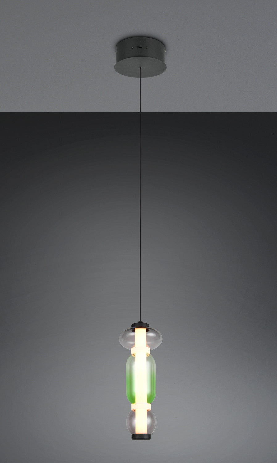 Suspension Minerva multicolore, verre, H 58 cm (334310117)