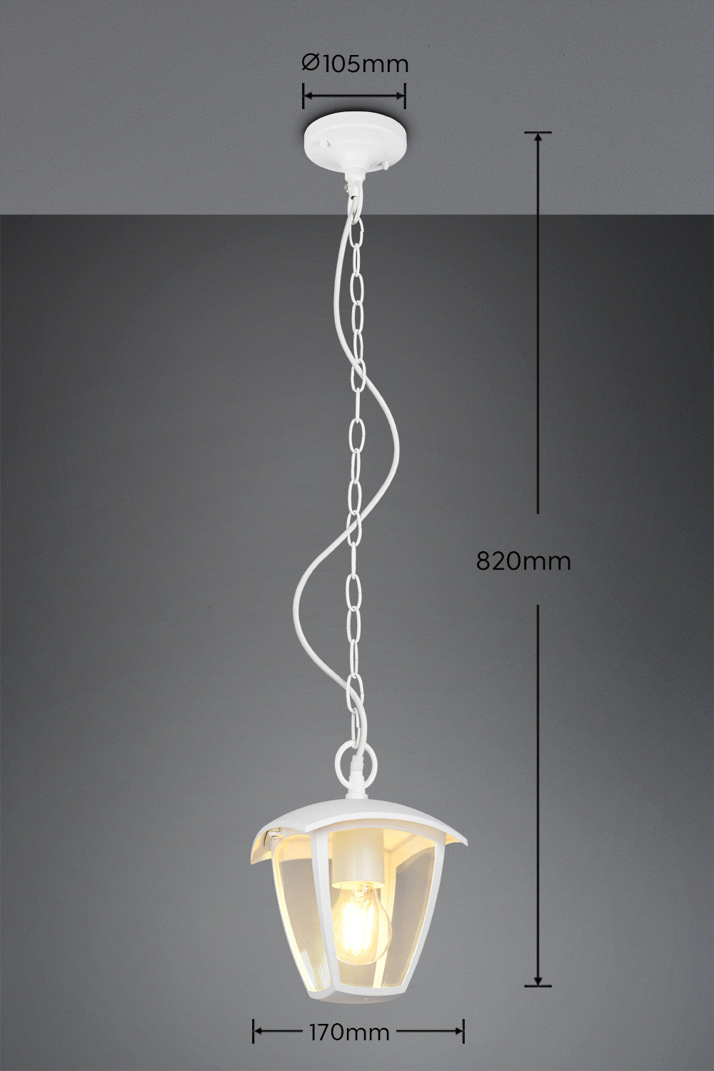 Suspension extérieure Venta blanche mat