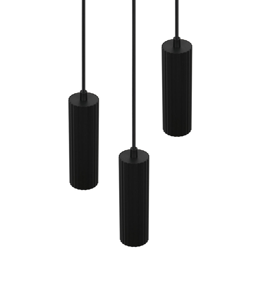 Détail de la finition noire mate striée des cylindres et de leur fixation