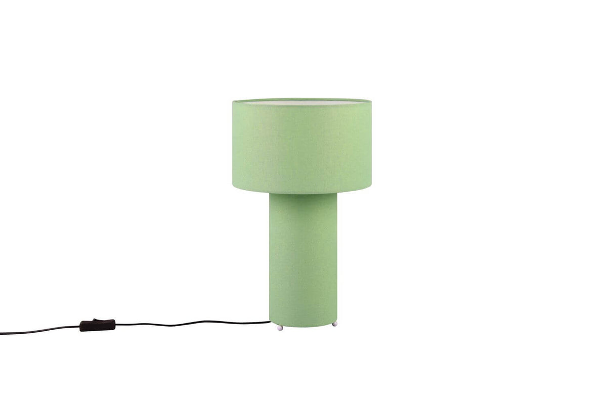Lampe à poser Bale 2 lumières verte, tissu