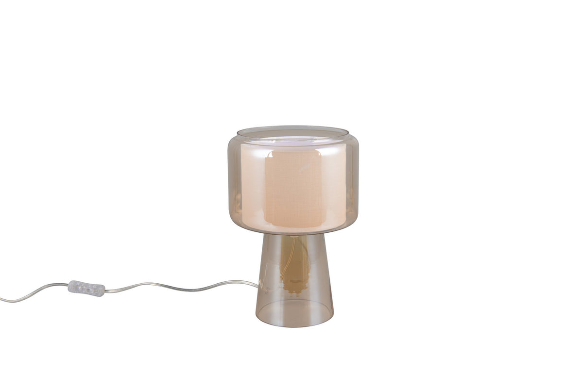 Lampe à poser Rocka ambrée, verre