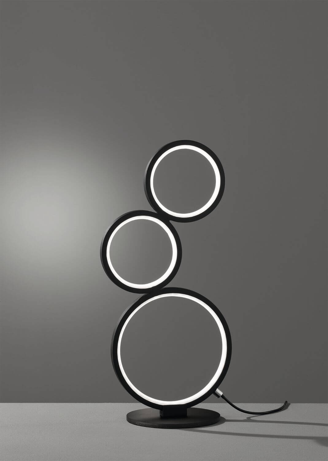 Lampe à poser Rondo noire mat