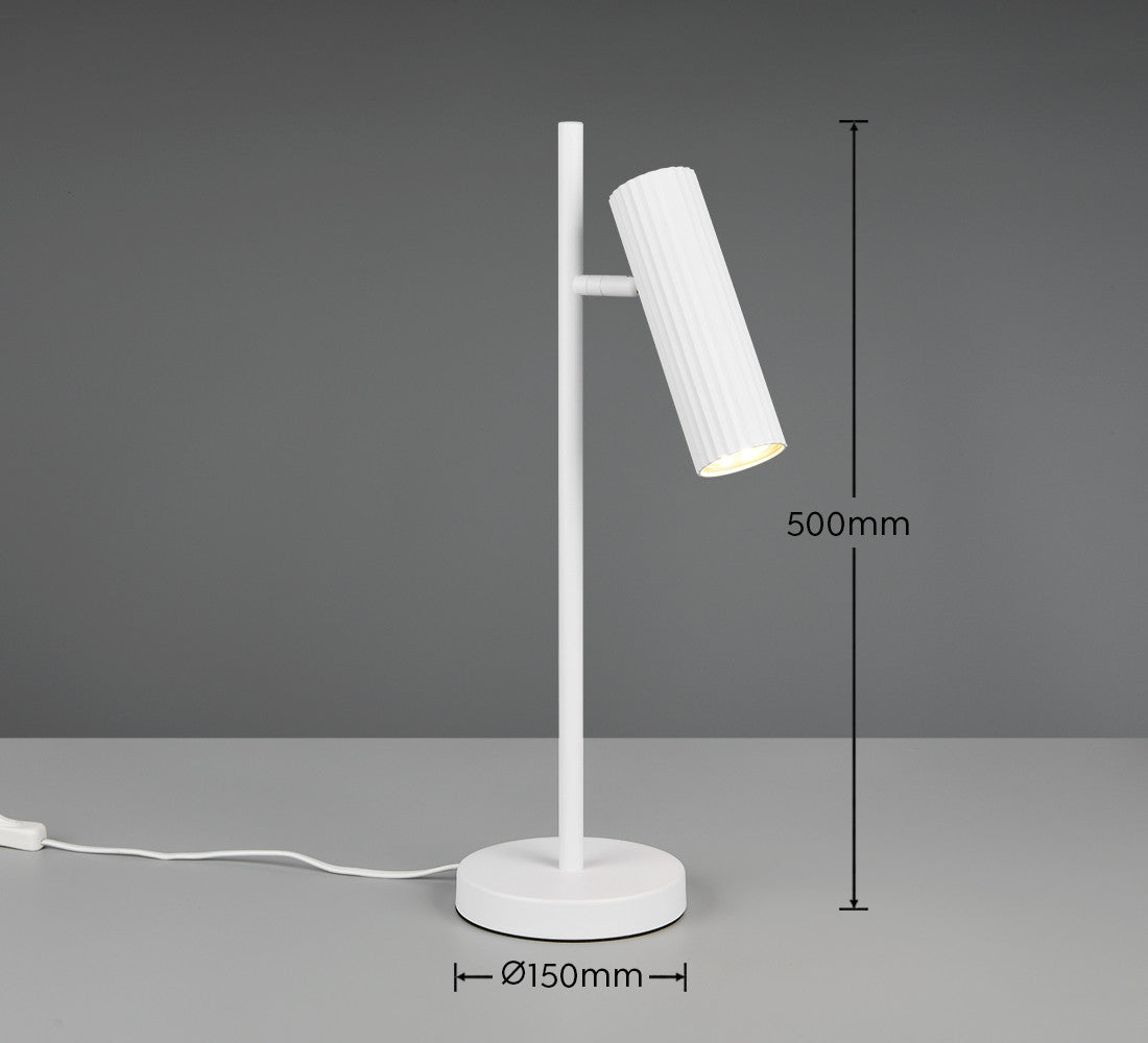 Lampe à poser Soka blanche mat