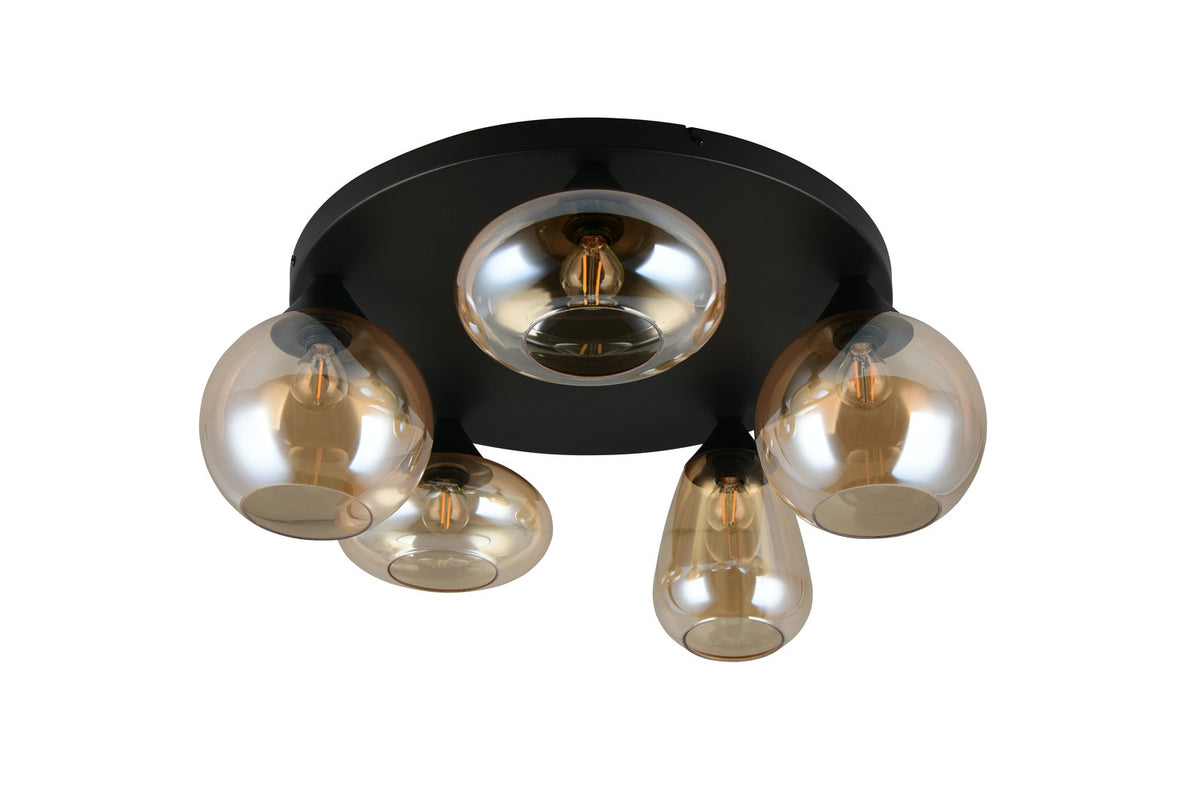 Plafonnier Lumina 5 lumières noir mat