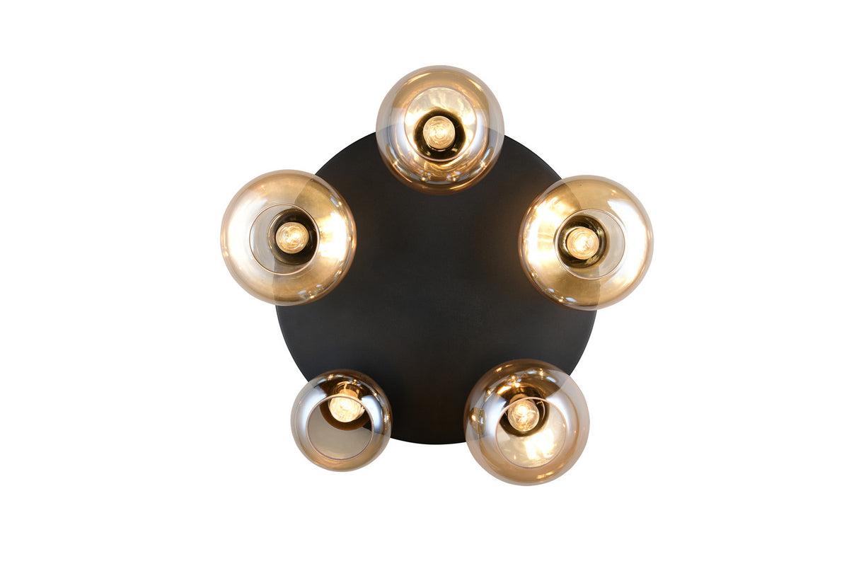 Plafonnier Lumina 5 lumières noir mat