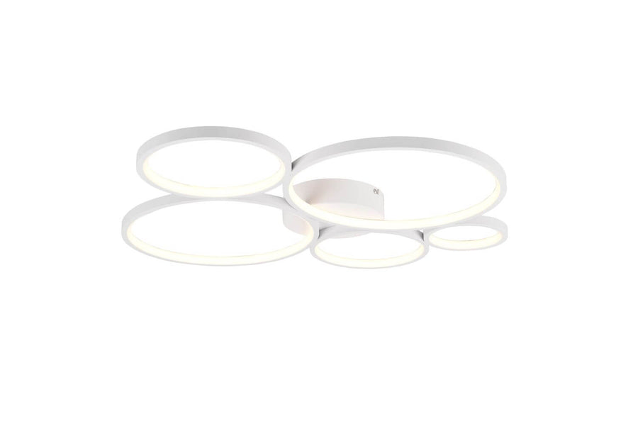 Plafonnier Rondo blanc mat, L 59 cm