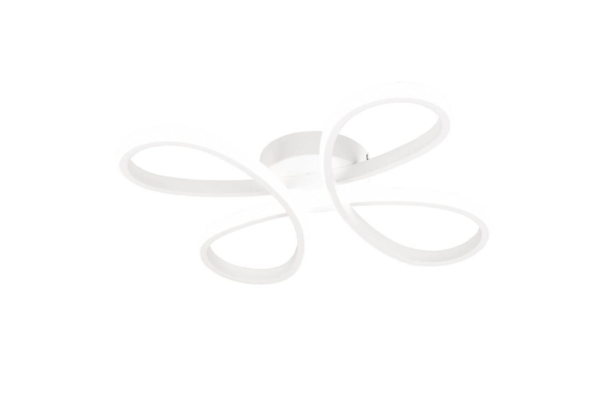 Plafonnier Fly blanc mat, L 40 cm
