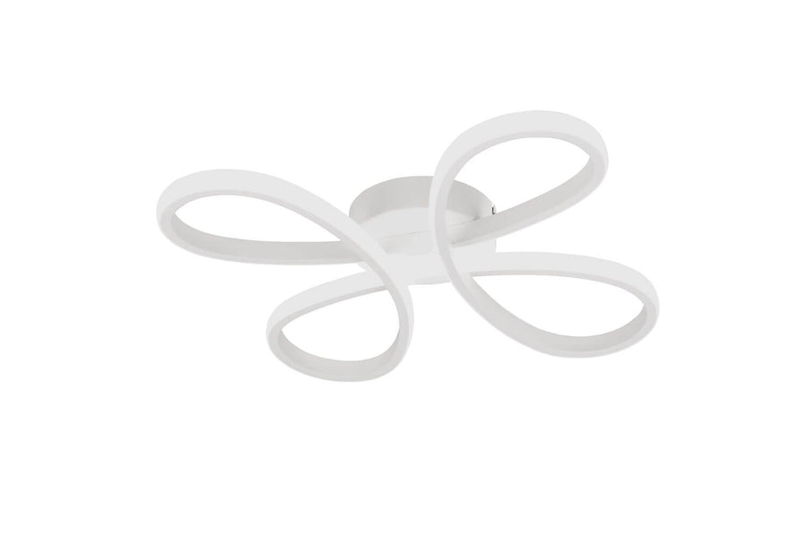 Plafonnier Fly blanc mat, L 40 cm