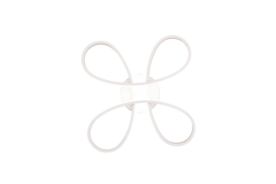 Plafonnier Fly blanc mat, L 40 cm