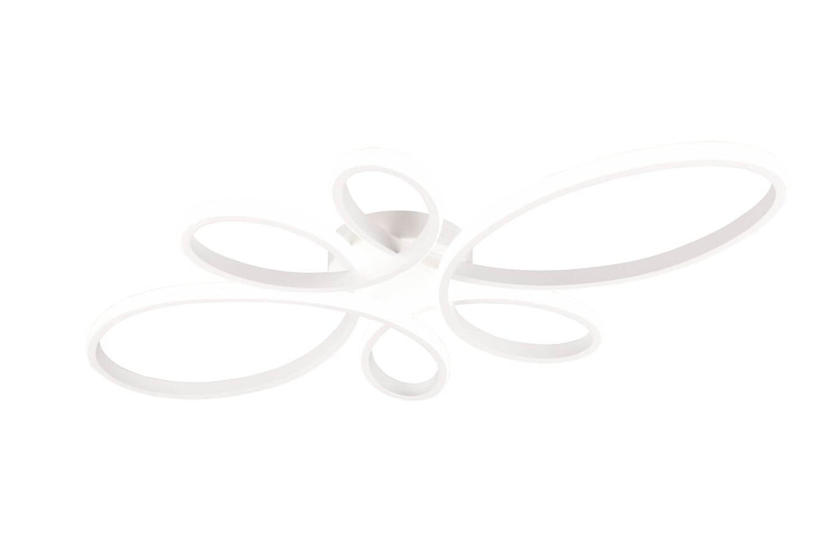 Plafonnier Fly blanc mat, L 83 cm