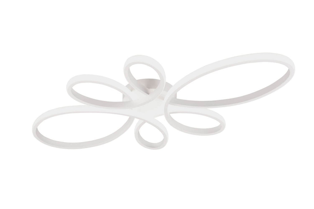 Plafonnier Fly blanc mat, L 83 cm