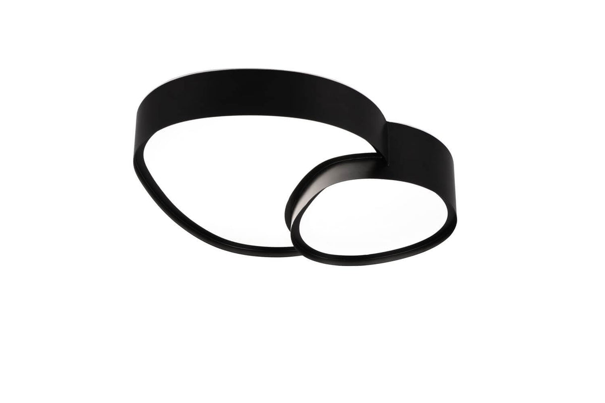 Plafonnier Rise noir mat, L 43,5 cm