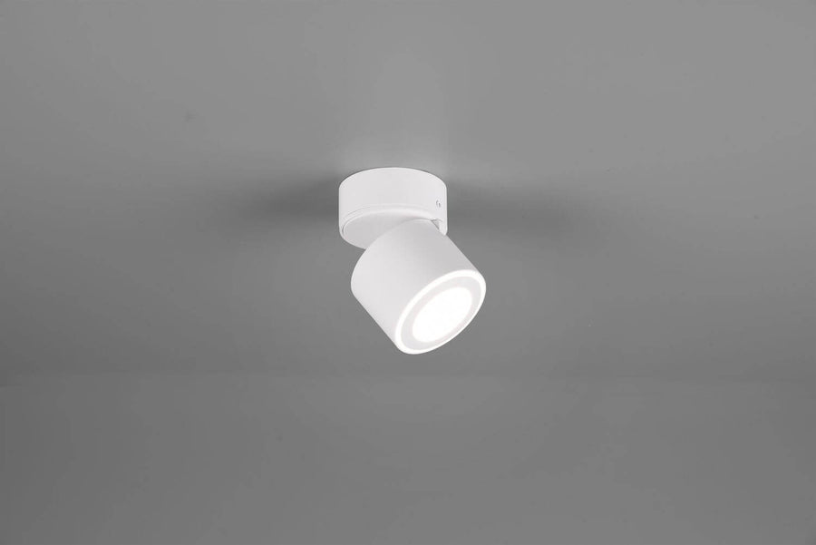 Plafonnier Taurus blanc mat, L 10,9 cm