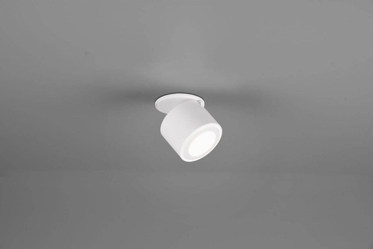 Plafonnier Taurus blanc mat, L 10,9 cm