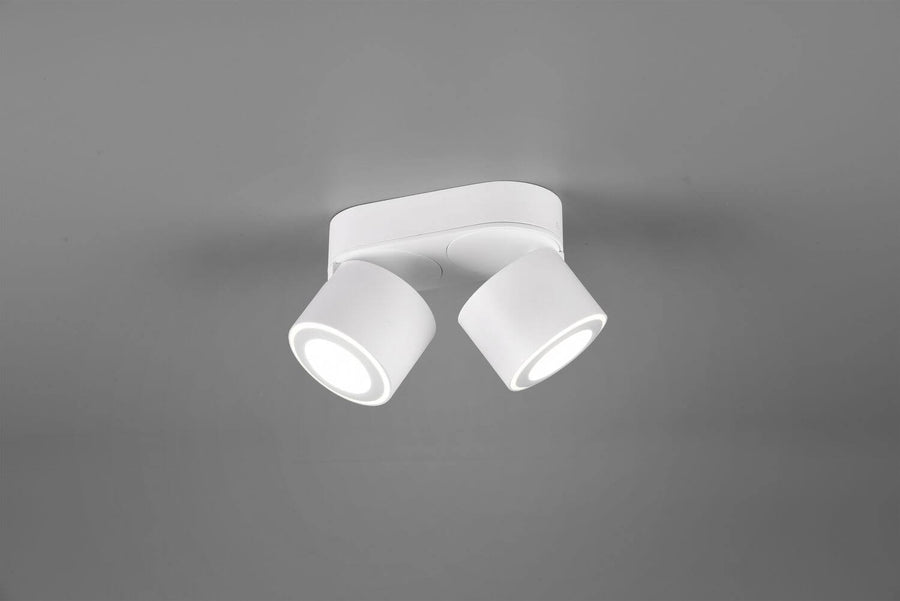 Plafonnier Taurus blanc mat, L 18 cm