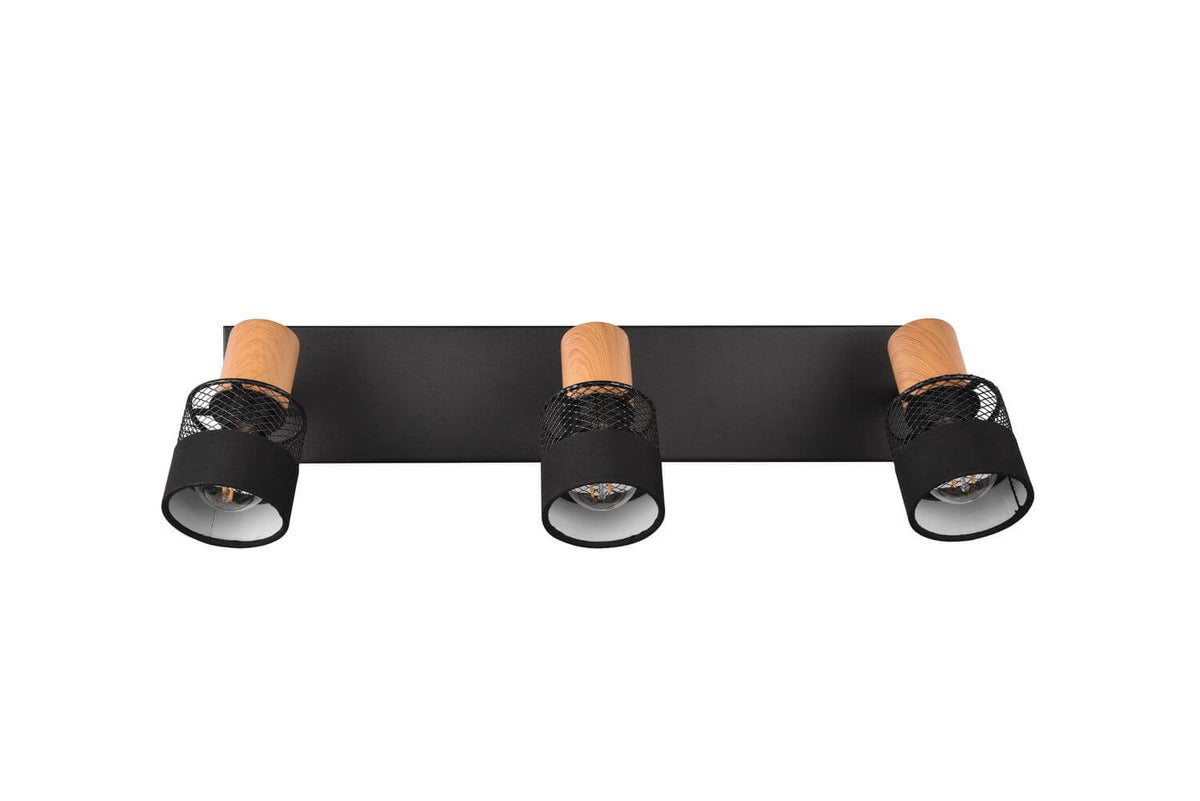 Spot Nandini 3 lumières noir mat