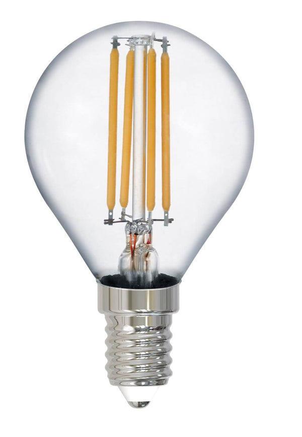 Ampoule LED E14 sphérique transparente, 2 W | Trio