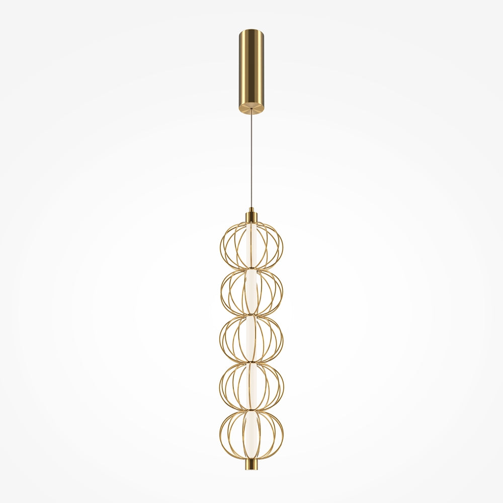 Golden Cage Suspension luminaire doré