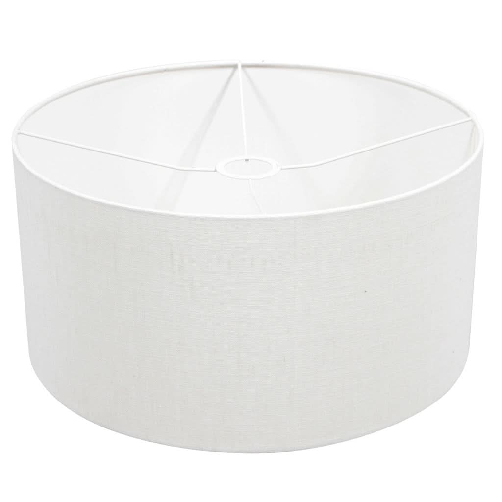 Abat-jour en lin blanc Ø 30 cm de l'applique liseuse, vue intérieure du tissage