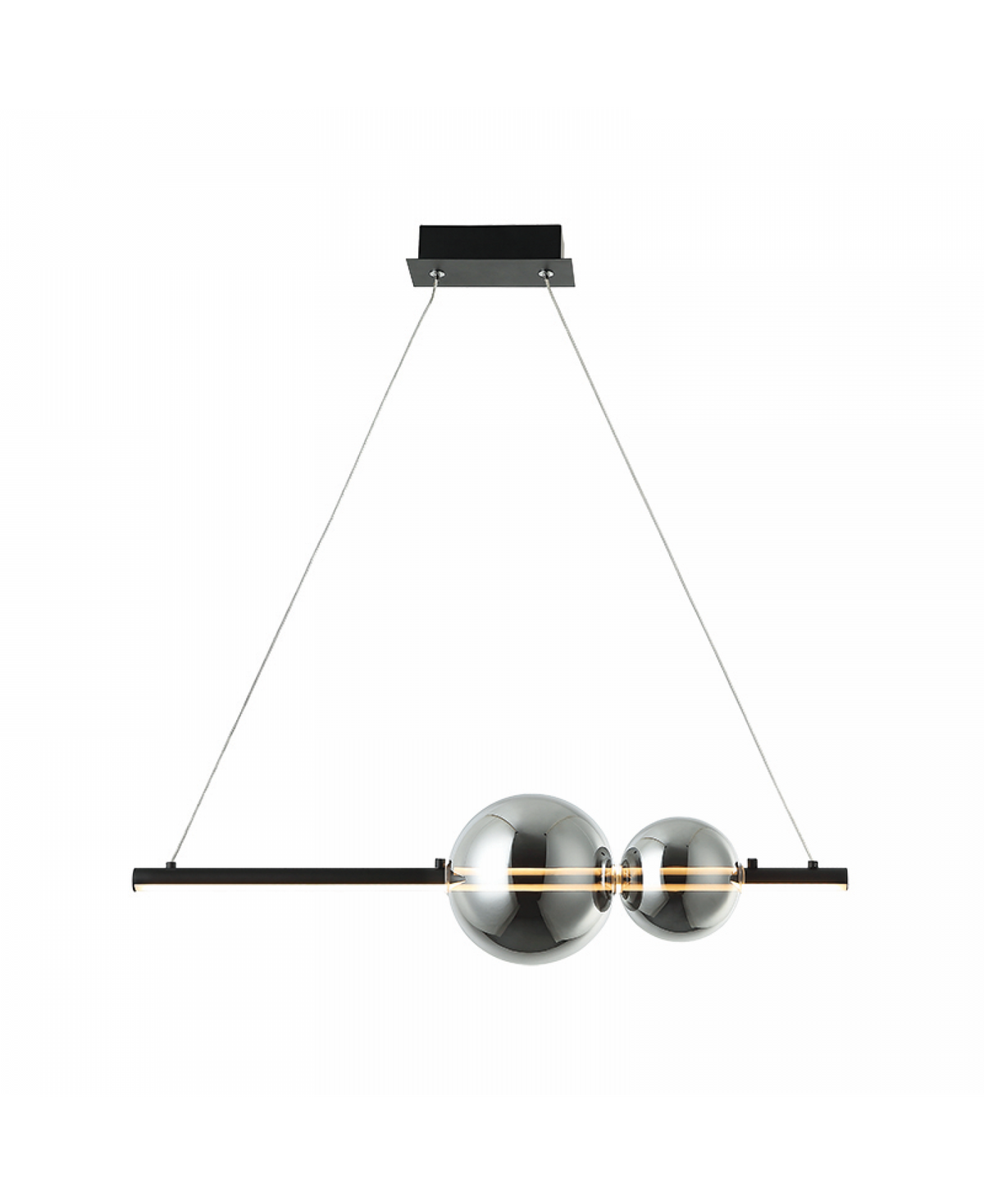Suspension ZAMBELIS 13W Dimmable DESIGN Noir Mat 22109
