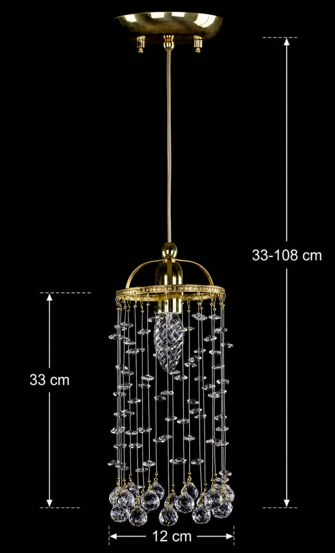 Schéma coté montrant hauteur réglable 33 à 108 cm et largeur 12 cm