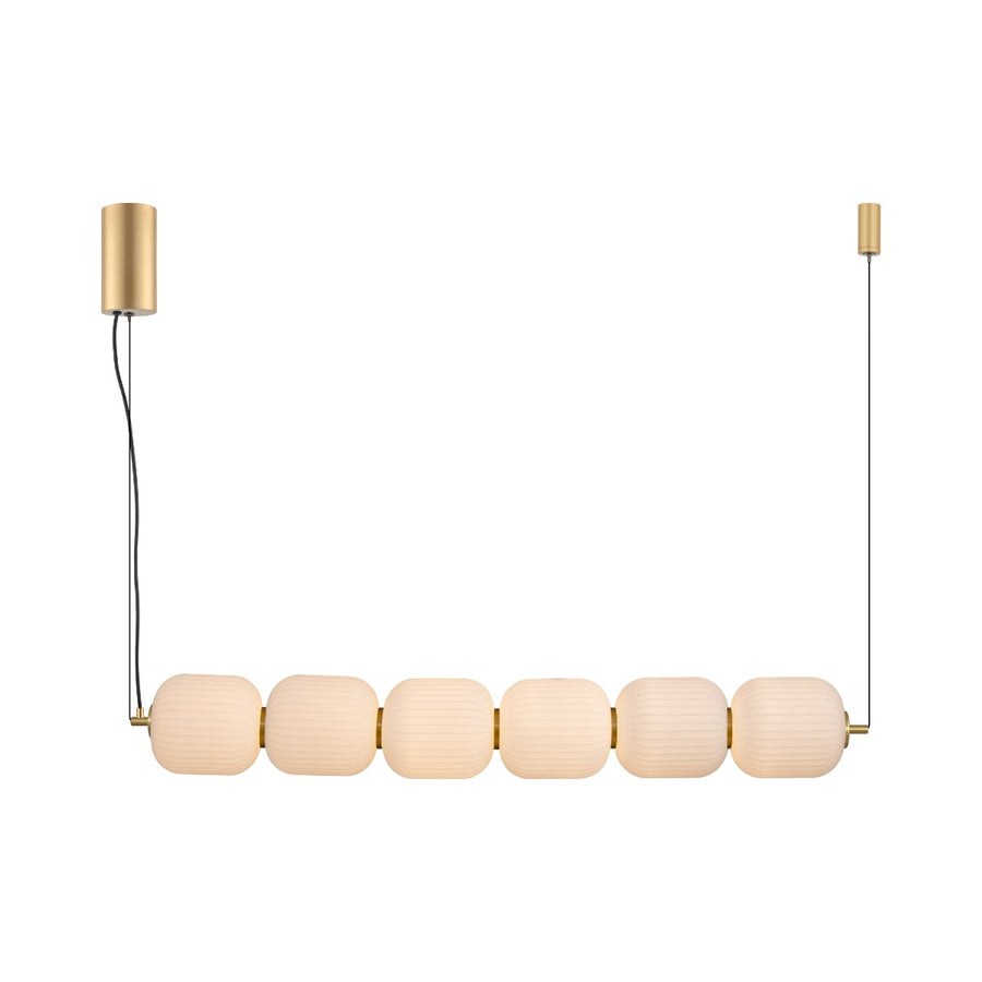 Suspension Akari dorée, verre, H 120 cm (DU31292/50W)