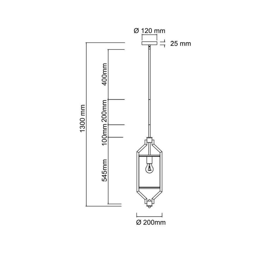 Suspension Zundo 20, abat-jour tissu