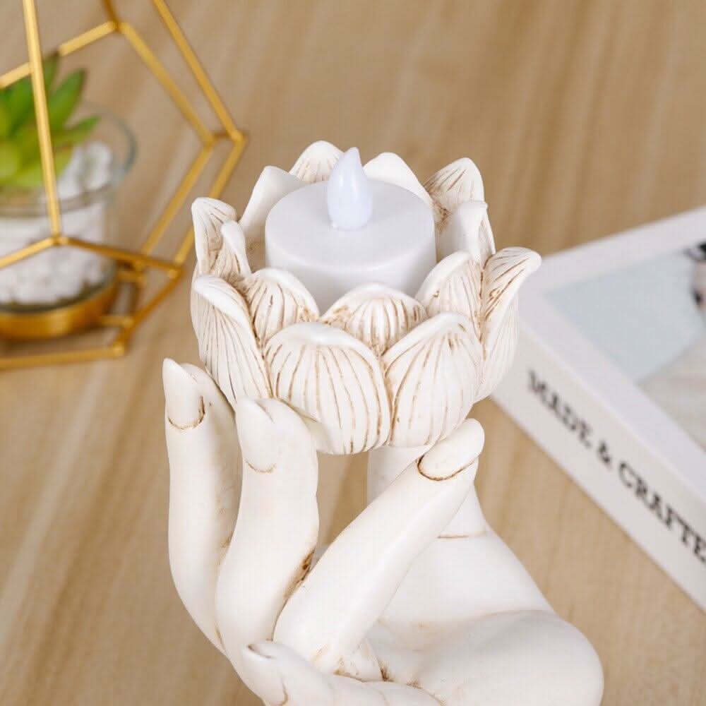 Bougeoir Ancien Indien | AntikDiya - Designix Bougeoirs Blanc