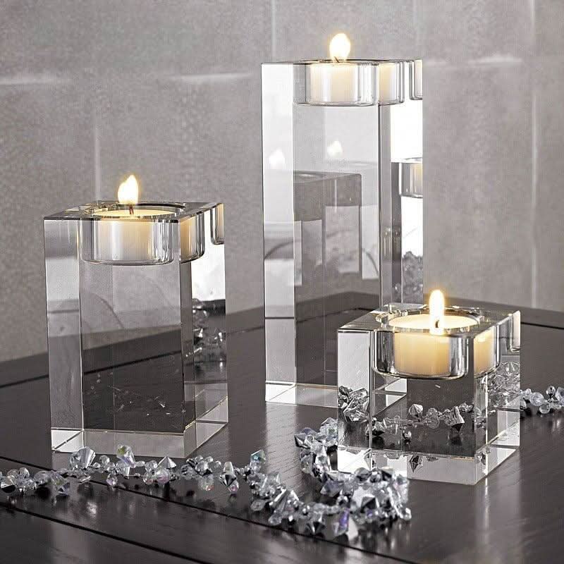 Bougeoir en Verre | Magie des Bougies - Designix Bougeoirs 5x5x4cm