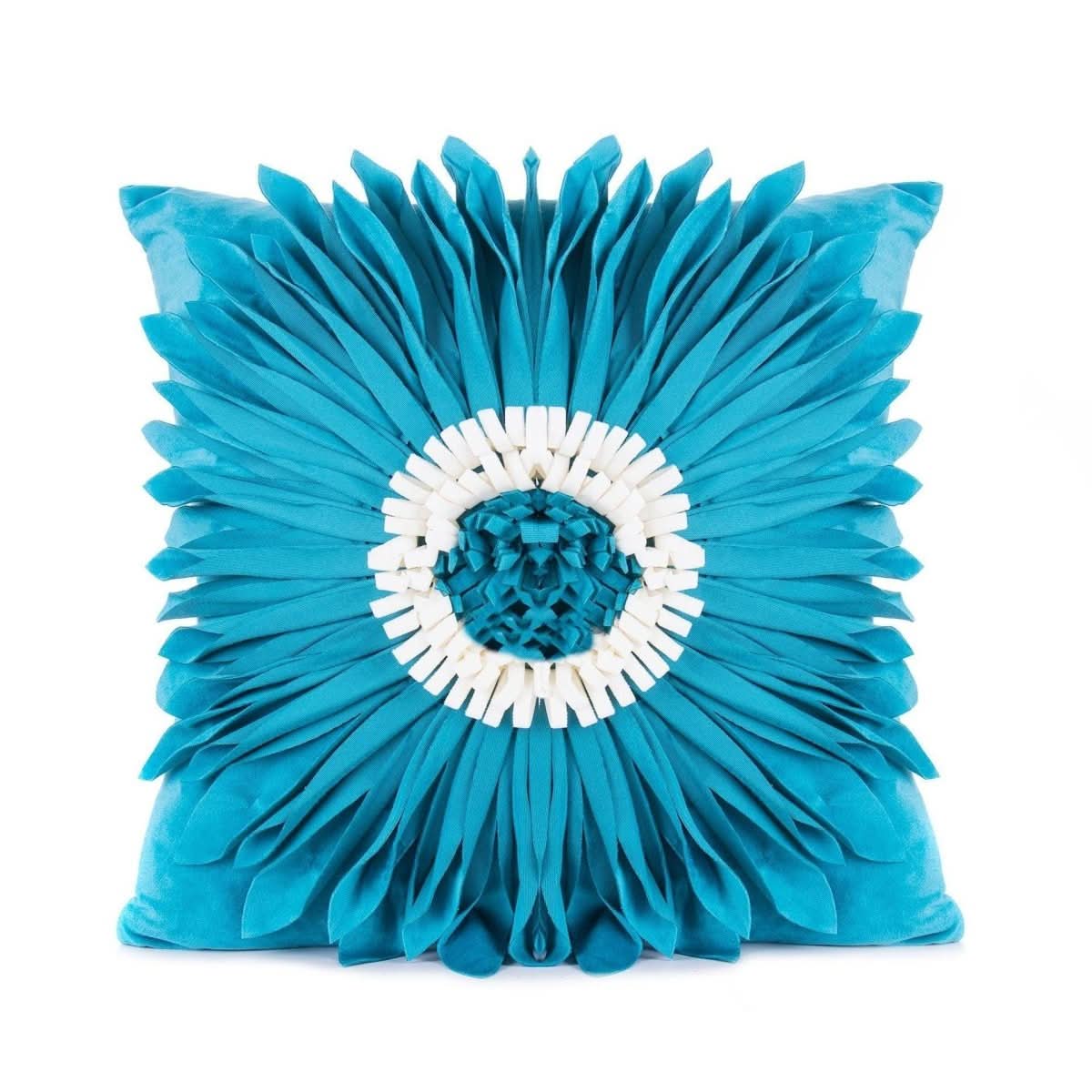 Coussin Fleurs | Doux Rêves - Designix Coussin Housse Bleu | Carrée