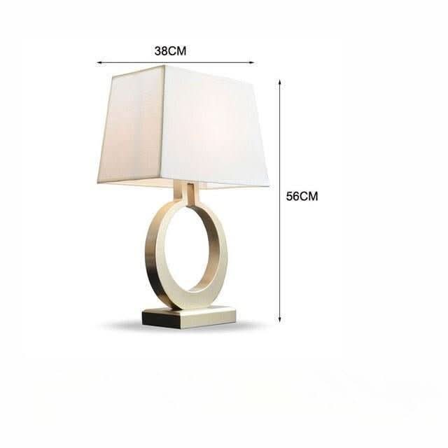 Schéma de dimensions du luminaire indiquant largeur 38 cm et hauteur 56 cm.