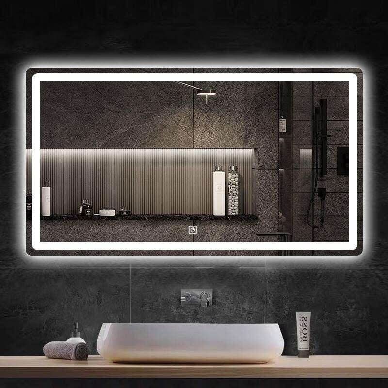 Miroir Salle de Bain LED Tactile | Miroir Sérénité - Designix Miroir Lumière Chaude | 50 x 70cm
