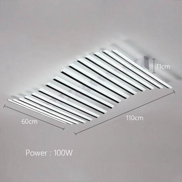 Schema cote du grand modele : 110 cm par 60 cm, 11 cm d'epaisseur, 100W