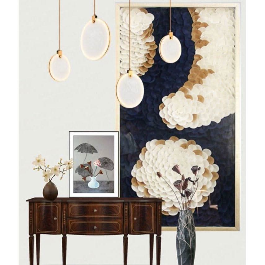 Suspension Luminaire Plate | Sphère Lumineuse - Designix Suspension luminaire 30cm