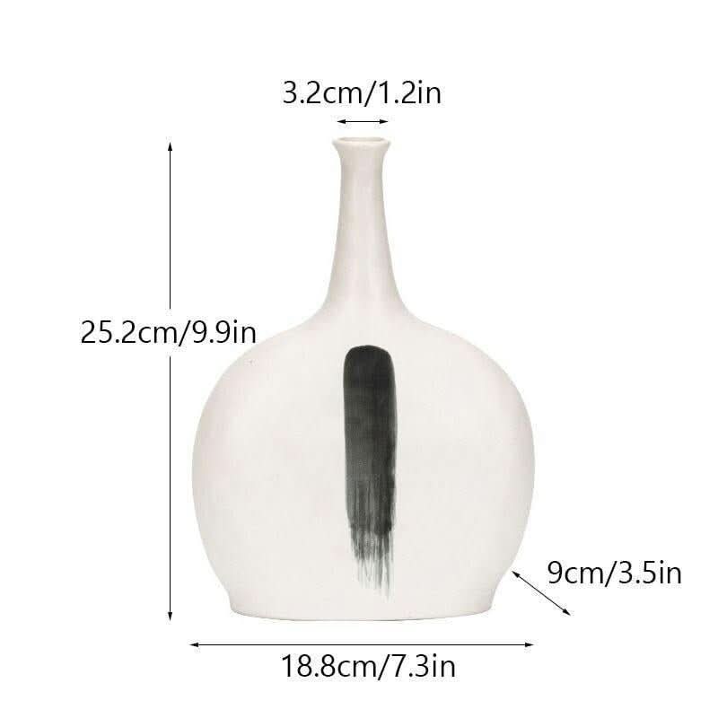 Vase Design Encre | Conception Expressive - Designix Vase 25.2x18.8x9cm