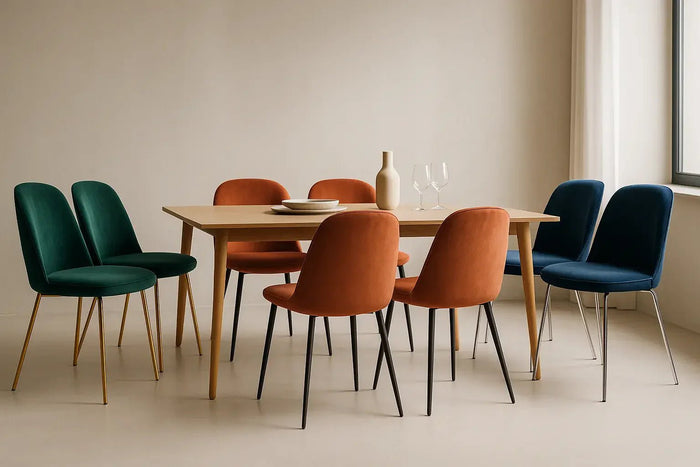 Design-Stuhl aus Samt und Metall für das Esszimmer: Unsere Ideen