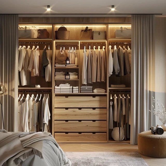 Wie man einen Vorhang vor einem begehbaren Kleiderschrank anbringt