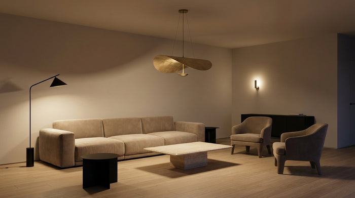 Grand salon : l'éclairage qui structure le volume