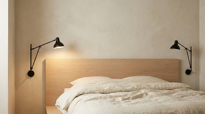 Höhe Wandleuchte Bett