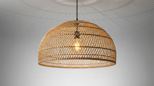 Große Rattan-Hängeleuchte