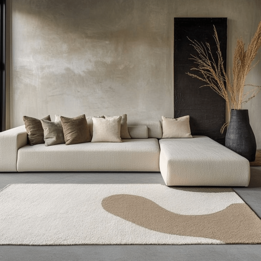 Welcher Teppich passt zu einem beigen Sofa?