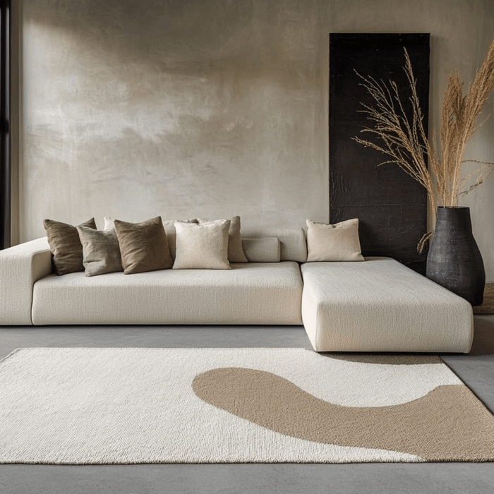 Welcher Teppich passt zu einem beigen Sofa?