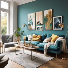Petrolblaues Sofa