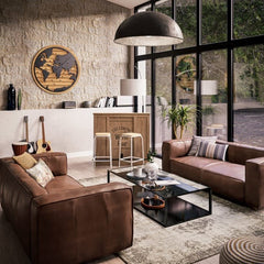 Braunes Sofa