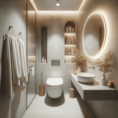 Toilettendekoration, Schicke WC-Deko, WC für kleine Räume