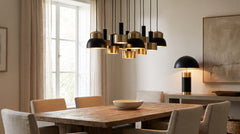 Lampenschirme in Gold/Schwarz