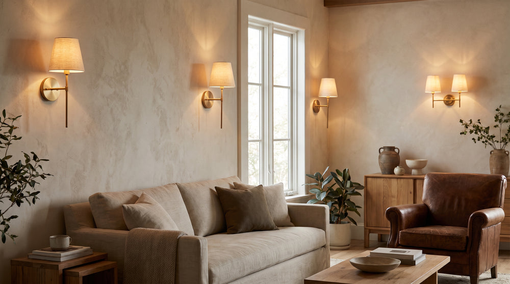 Beige Wandleuchte
