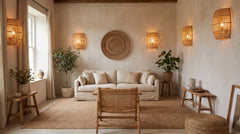 Rattan-Wandleuchte