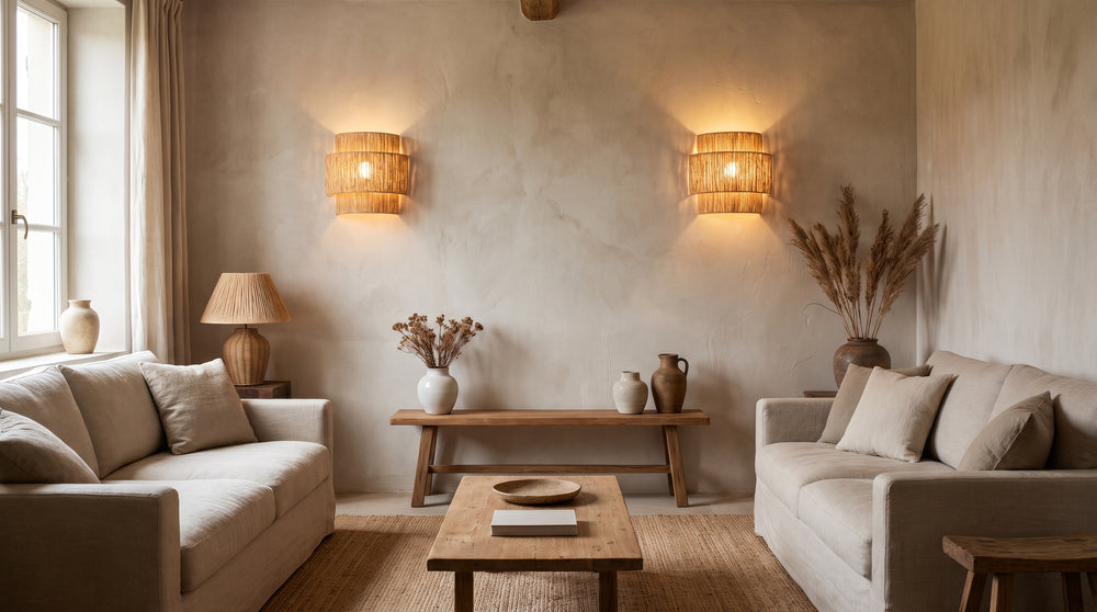 Wandlampe Raffia