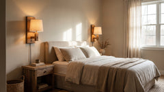 Wandleuchten aus Holz für das Schlafzimmer